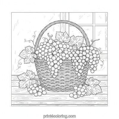 Exquisite Grape Basket Masterpiece