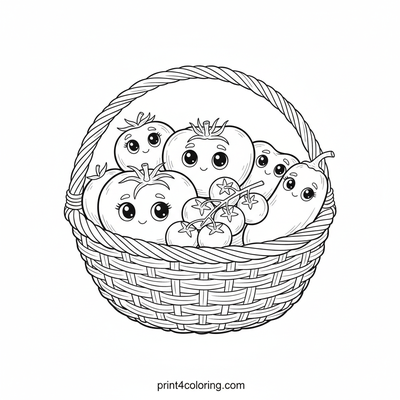 Tomatoes coloring pages preview