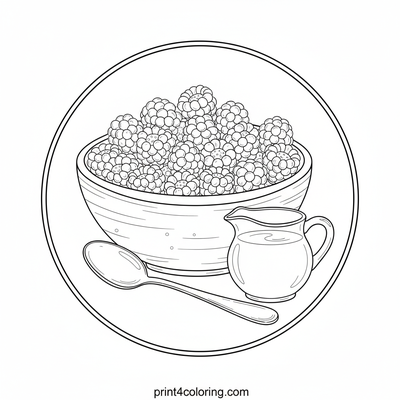 Raspberries coloring pages preview