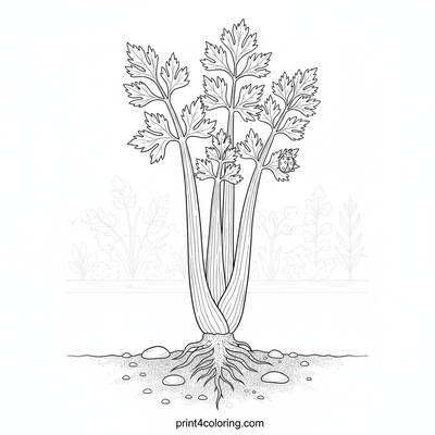 Celery's Garden Journey - free printable coloring page
