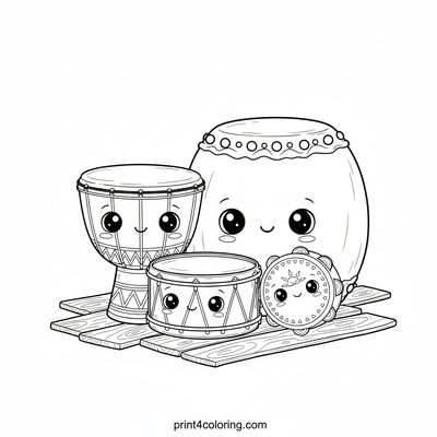 Musical Drums coloring pages preview