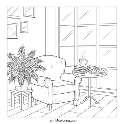 Sunlit Cafe Retreat: A Cozy Window Nook