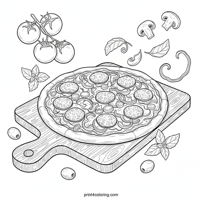 The Ultimate Pizza Perfection - free printable coloring page