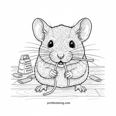Milo's Magnificent Spaghetti Feast - free printable coloring page