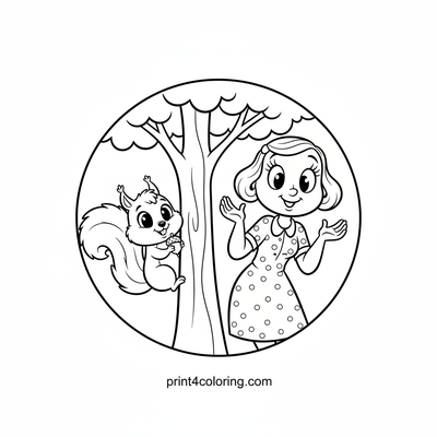 Olive Oyl's Acorn Adventure! - free printable coloring page