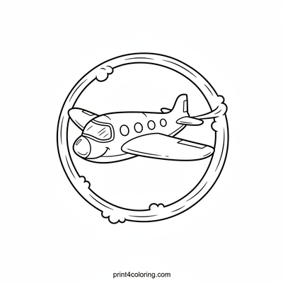 Sky High Loop-de-Loop Jet - free printable coloring page