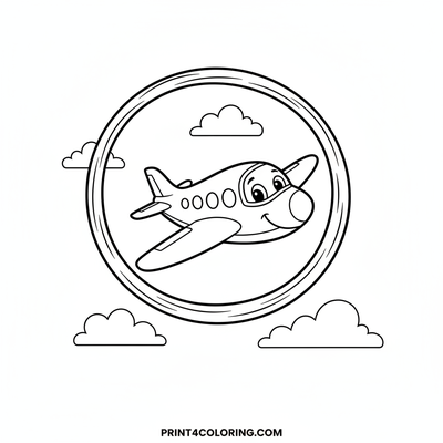 Looping Sky Streak: Acrobatic Jet Adventure - free printable coloring page