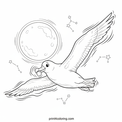 Celestial Albatross Guiding the Starlight