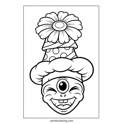 Zorp's Hilarious Hat Stack Party - free printable coloring page