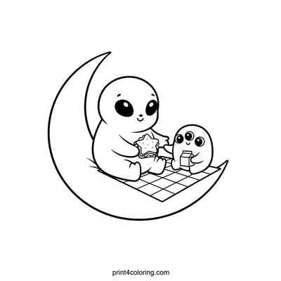 Space coloring page preview
