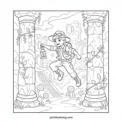 Ethereal Leap: Ancient Ruins Cloud Dancer