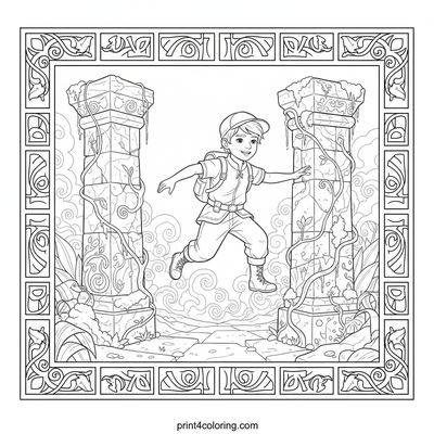 Parkour coloring pages preview