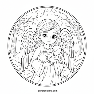 Comforting Angel in the Whispering Woods