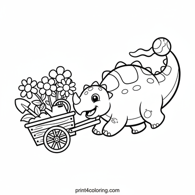 Anky the Gardener's Blooming Cart - free printable coloring page
