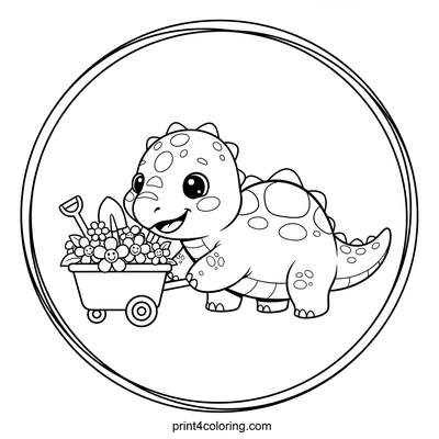 Anky's Blooming Garden Cart - free printable coloring page