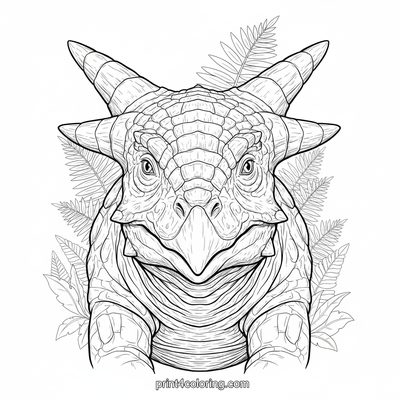 Ankylosaurus: Armored Wanderer's Gentle Stroll - free printable coloring page