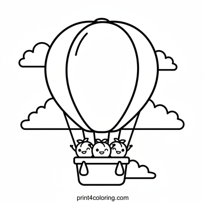 Sweet Apricot Sky Adventure! - free printable coloring page