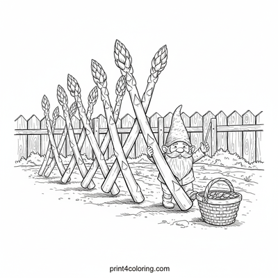 Asparagus Harvest Hustle - free printable coloring page
