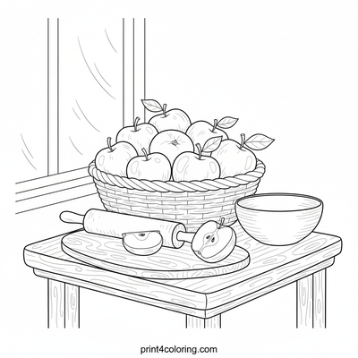 Fruits coloring page preview