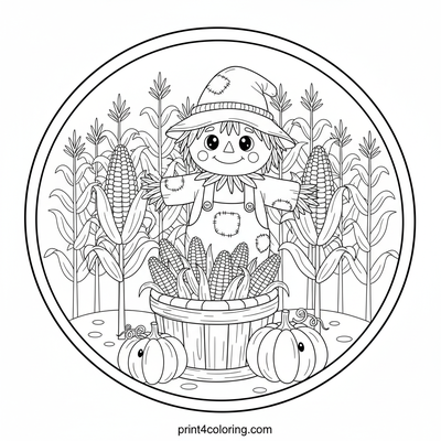 Autumn's Bounty: A Cozy Maize Field Harvest