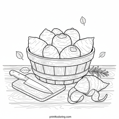 Yams coloring pages preview