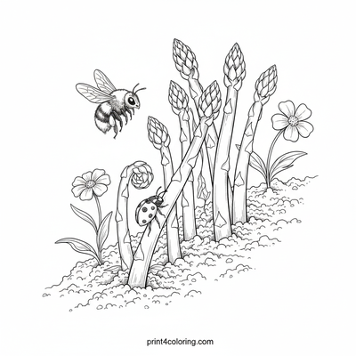 Garden Awakening: Asparagus Sprouts and Friends