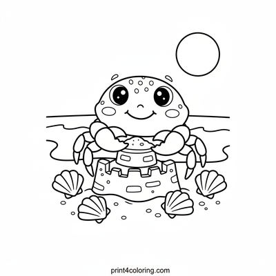 Tiny Crab's First Sandcastle Masterpiece