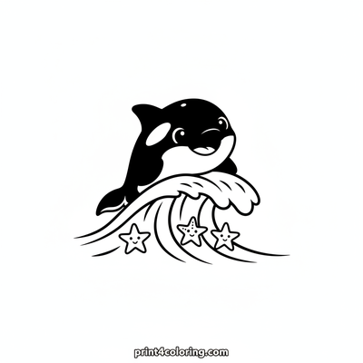Baby Orca's Gentle Wave Ride