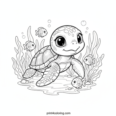Baby Sea Turtle's Ocean Debut - free printable coloring page