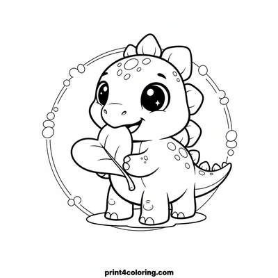 Little Stegosaurus's Leafy Lunch