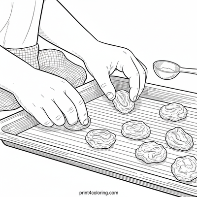 Baking Day Prune Perfection - free printable coloring page