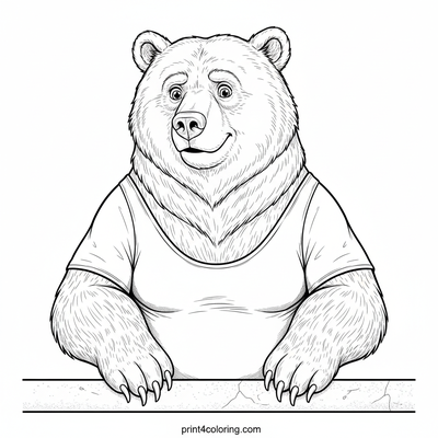 Professor Paws' Perfect Perch - free printable coloring page