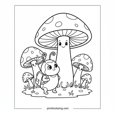 Little Beetle's Big Mushroom Forest Adventure - free printable coloring page