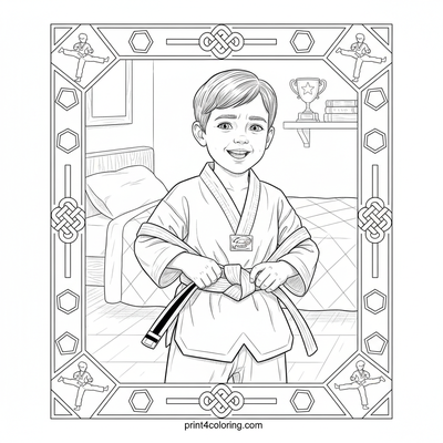 Taekwondo coloring pages preview