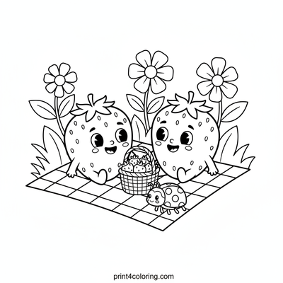 Sweet Strawberry Friends Picnic