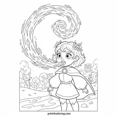 Blossom's Heroic Ice Bridge Creation - free printable coloring page