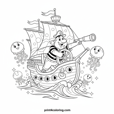 Bluto's Grand Jellyfish Adventure - free printable coloring page