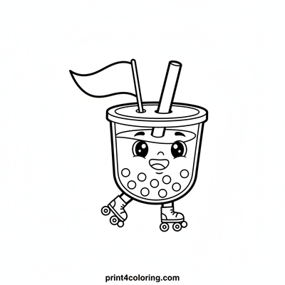 Boba's Big Bubble Race - free printable coloring page
