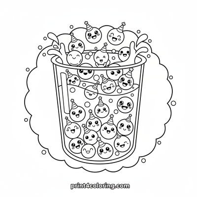 Smiling Boba Pearl Party Splash!