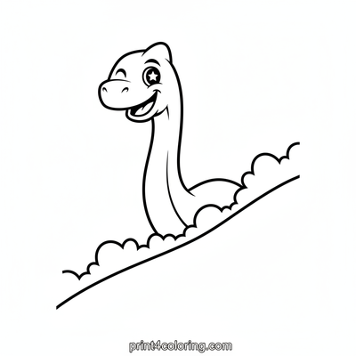 Brachiosaurus Hide-and-Seek Surprise! - free printable coloring page