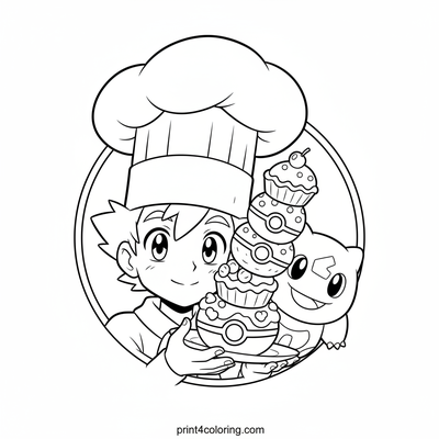 Chef Brock's Wobbly Snack Challenge! - free printable coloring page