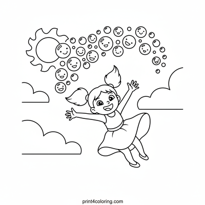 Bubbles' Sky-High Joyride - free printable coloring page