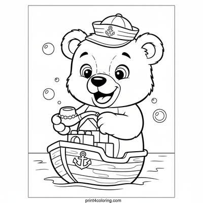 Captain Cubby's Bubble Ship Masterpiece - free printable coloring page