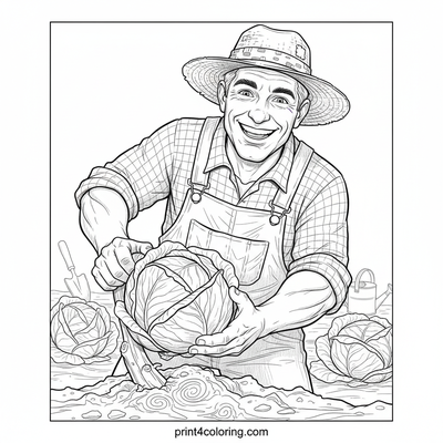 The Great Cabbage Pull - free printable coloring page
