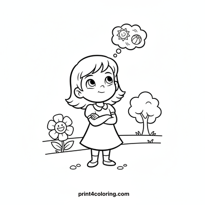 Buttercup's Brilliant Game Plan - free printable coloring page