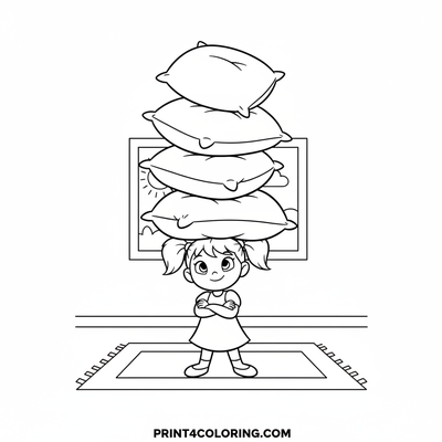 Buttercup's Pillow Stacking Adventure!