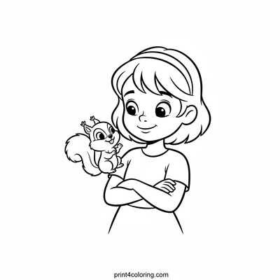 Buttercup's Forest Friendship - free printable coloring page