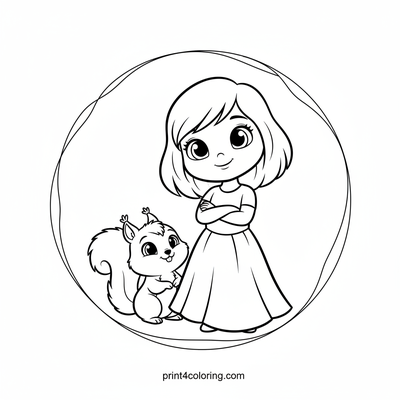 Buttercup's Forest Friends Adventure - free printable coloring page