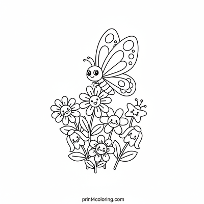 Flowers coloring pages preview