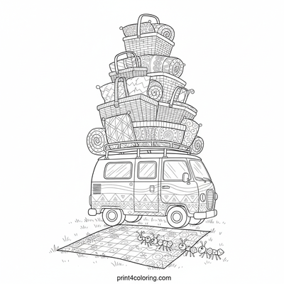 The Epic Camper Van Picnic Challenge - free printable coloring page